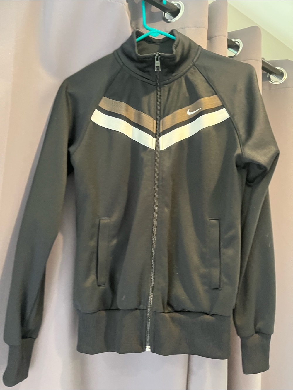 Nike Women’s Black Track Jacket with Chevron Detail